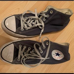 Navy Blue High Top Converse